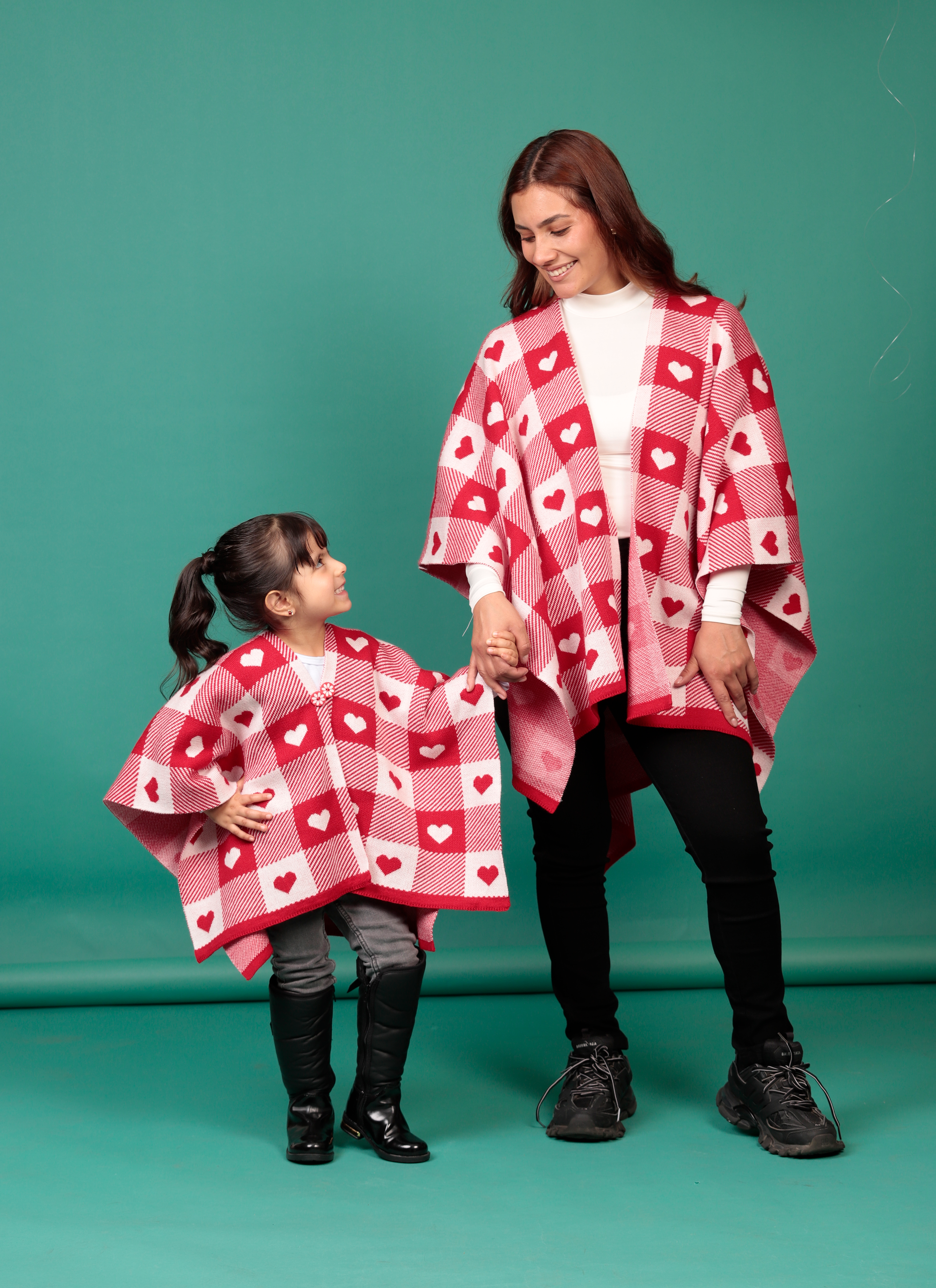 Combo Ruana Corazón Mamá e Hija